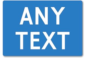 Personalised Any Text METAL Custom Sign Plaque. Indoors or Outdoors. 10 Colours, Various Sizes. Home Bar Man Cave Workshop Be