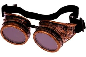 JUNBYUHU Vintage Victorian Steampunk Lunettes Lunettes Unisexe Style Steampunk Gothique Lunettes De Soudage Punk Lunettes De Protection