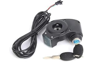 E-Bike Voltage Display, MAGT E-Bike Thumb Throttle Digital Battery Voltage Display Switch Power with Key Lock