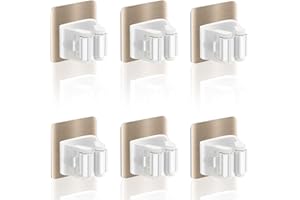 XIANGLONGY 6 Pezzi Porta Scope Parete Adesivo, Porta Scopa da Parete Senza Forare, Porte Scope Adesivo, per Cucina, Scale, Bagno, Garage
