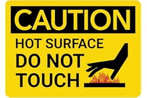 XTRA-PRINT 1185 CAUTION HOT SURFACE DO NOT TOUCH Metal Aluminium Plaque Sign Kitchen Bar Restaurant (20x15cm.)