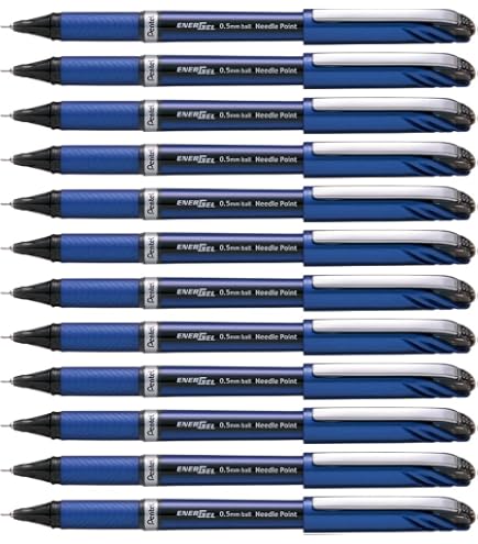 Pentel Energel Euro Kugelschreiber – 0,5 Mm Nadelspitze, Rote Tinte, Für Präzises Schreiben
