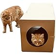 CATMAT - Cardboard Cat Tunnel Heavy Duty Cat Tunnels for Indoor Cats Kittens Dogs Puppies Rabbits, Cat Tube Tunnel, Cat Crinkle Toys Collapsible Cat Tunnel - 1m Long 30cm Diameter