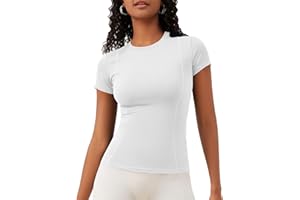 IECCP Women's Gym Shirts Workout Yoga Running Sports Tops Breathable Athletic Exercise Teeshirts Quick Dry Short Sleeve