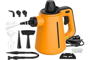 ÖRRNVTE Dampfreiniger Boden mit 11 Zubehör, 1050 W Dampfreiniger Handgerät für den Hausgebrauch, Hand Dampfreiniger für alles Polstermöbel Sofa Fenster Fugen Auto Fugen Fliesen Teppich