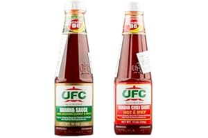 Pamai Pai® Banana Chili Sauce Set: 2 x 320g Bananensauce Rot und Grün Mild und Scharf Set