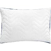 TeksNil Home Fermuarlı Klimalı Yastık 900 Gram Kapitoneli Boncuk Silikon Yastık Mavi 50X70 Cm