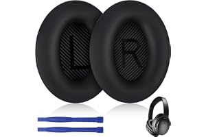Ersättningsdynor för Bose QuietComfort 35 (QC35) och QC35 II, brusreducerande minnesskum hörlurar kompatibla med QC25/QC15/Ae