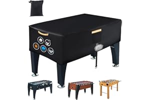 GRABADO Kick Table Couverture, Housse de Protection 420D Oxford Kick Toile Cirée, Imperméable Housse de Football Universelle Extérieure avec Rayures Imperméables, Ouvertures Ventilation et 4 Poignées Bandes