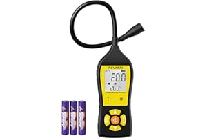 REVASRI Détecteur de fuite de gaz portable pour gaz naturel, GNL, GPL avec alarme sonore, visuelle et vibrante, affichage de la concentration de gaz en temps réel, renifleur de fuite de gaz