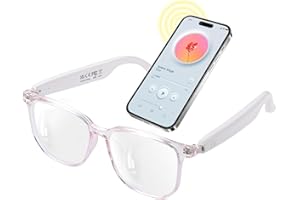 Tulbeys Smart Glasses for Women, Bluetooth 5.3, Audio & Mic, Intelligent Touch,Open-Ear Clear Sound, Remote Photography, Ultralight Comfortable Design for Reading Working