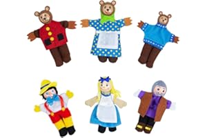 Bigjigs Toys Marionnettes de Doigts Boucle d’Or