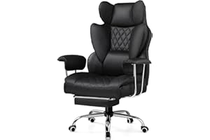 GTPLAYER Silla Gaming Silla Gamer Ergonómicas Reclinables con Reposapiés Silla Ordenador Altura Regulable Silla Oficina para Trabajar (Negro)