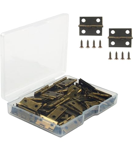INCREWAY Lot De 20 Loquets En Bois Doré 29mm X 26mm Pour Tiroir Armoire Boîte à Bijoux