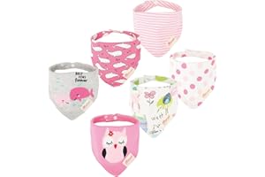 Yafane 6 Baberos Bebe Bandanas Recien Nacido Niña Niño Bufanda Toalla Drool Algodón para Bebé Absorbente Suaves Unisex
