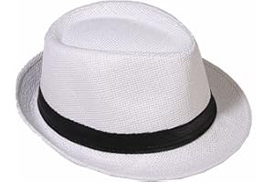 Miobo Cappello di Paglia, Cappello Panama, Cappello Fedora, Design Trilby, Protezione Solare