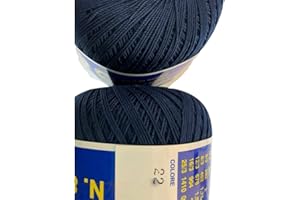 LA MERCERIA ONLINE Cotone Per Uncinetto Numero N° 5-100 Grammi Filo Di Scozia( Sono 282 Mt.) Tinta Unita E Per Altre Quantità Contattatemi (Blu Scuro 22)