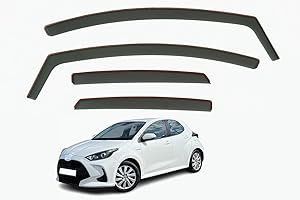 AIRFLUX Set di 4 deflettori d'aria compatibili con Toyota Yaris 5 porte Hatchback 2021 2022 2023 2024 2025 2026.
