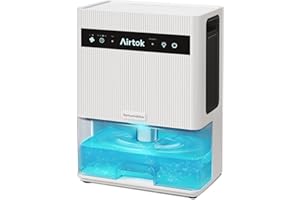Airtok Deumidificatore 3000ML, Deumidificatore Casa, Deumidificatore Ultra Silenzioso con 7 colori Luce, Timer, Auto Spegnimento, Sbrinamento Automatico, per Garage, Cantina, Bagno