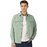 Thomas Scott Men's Cotton Slim Fit Premium Corduroy Long Sleeve | Double Pocket | Spread Collar |Casual Shirt