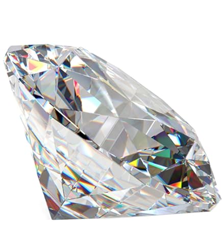 Giant 100 mm Clear Cut Glass Faceted Crystal Diamond : Amazon.in
