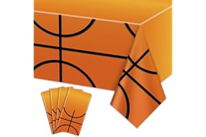 APUXXJUPA Tovaglia da basket, 4 pezzi, impermeabile, per basket, feste di compleanno, forniture per feste sportive, 129,5 x 218,4 cm