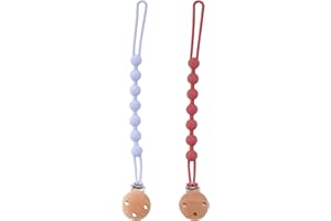 ADEGO Chupetero de Silicona - Porta Chupetes Bebé con Cadena, Seguro y Duradero (rojo)