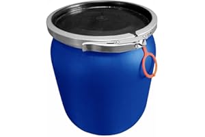 PACK SERVICES SRL Fusto in plastica (HDPE) ad apertura totale, rotondo, capacità 6,9 Lt, non ADR, uso industriale