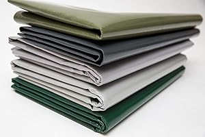 ANKO PLANEN (620g/m²) bâche de Camion/bâche PVC, Largeur 150cm - Vendue au mètre sans Oeillets bâche de Protection, bâche en Tissu, Industrielle (1,5m x 5m, Gris RAL7004)