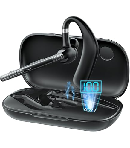 Auricolare Bluetooth Mono Con Microfono - 25h Autonomia, Riduzione Rumore CVC8.0, Ruotabile 270° - Foto 11