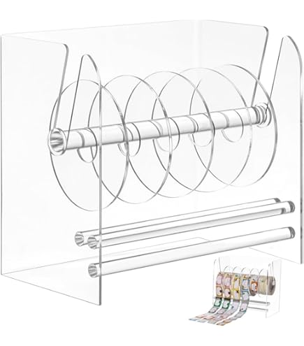 Aazon.co : Adjustable Label Dispenser Acrylic Sticker Roll Dispenser - View #2