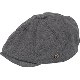 MERCAN TOPTAN Kışlık Y&uuml;n 8 Parca D&uuml;z Renk Model Peaky Blinders Kasket Şapka (Gri, standart)