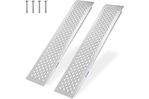 LIEKUMM 2PCS Motorcycle Ramp, 120 x 23 cm Aluminium Motorbike Ramps for Vans, 400 kg Capacity Loading Ramps, Bike Ramp for Dirt Bikes, E-bikes, Dirt Bikes, Tractors, ATVs, UTVs, Lawnmowers