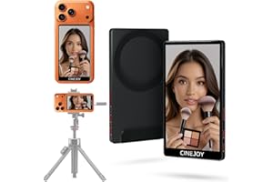 EACHSHOT CineJoy M2 Magnetisches Vlog Selfie Monitor 𝐦𝐢𝐭 𝐢𝐏𝐡𝐨𝐧𝐞 𝟏𝟓 𝟏𝟔 𝟏𝟕 𝐒𝐞𝐫𝐢𝐞𝐬, Bildschirm 4K 120fps mit Mikrofonanschluss, 660 Nits Display für Live-Stream, TikTok (Schwarz)