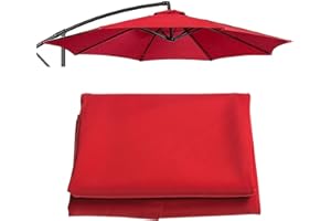 KDHKDFN Toile De Rechange Pour Parasol Déporté, Toile De Parasol Ronde 3m 8 Baleines Toile De Remplacement