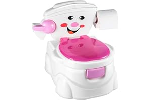 Queiting 2 in 1 Kids Potty Baby Training Toilet Seat with Splash Guard Toddler Training Potty Trainer Portable Safety Chair Urinal for Kids 6 Months to 5 Years Pink