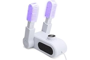 Kamanan Scaldascarpe elettrico riscaldatore scarpe portatile 360ª asciugatura stivali scalda scarpe con timer e funzione antibatterica per stivali, stivali da sci, calze, scarpe da trekking