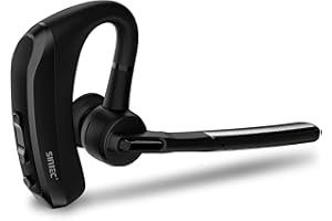 SUNITEC Bluetooth Headset with Microphone, In Ear Hands Free Hadset Mobile Phone Wireless Headphones for Driving/Business/Office, Compatible with iPhone and Android BH830