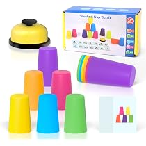 Cup Stacking Game Speed Stacking Cups Set With Bell - Colorful For Kids ...