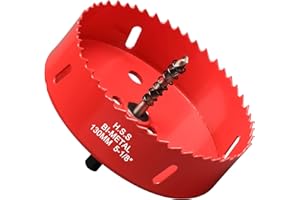 IHOMEPARK Bimetalowa Piła Bimetalowa HSS 130 mm, M42 HSS Piła Bimetalowa z wiertłem centrującym do solidnej wiertarki do żelaza, aluminium, drewna, ścianki gipsowo-kartonowej, rury, płyty pilśniowej