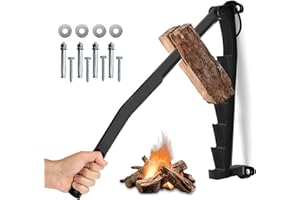 LIROPAU Spaccalegna Manuale da Parete, Spaccalegna Legno Manuale, Spaccalegna per Legna Da Ardere, Spaccalegna a Cuneo Manuale in Acciaio Portatile Spaccalegna Parete per Casa e Campeggio All'aperto