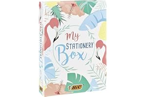 BIC My Stationery Box Including Felt-Tip and Ballpoint Pens, Permanent Markers and A5 Notebook, 28 Writing Products