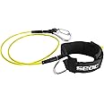 SEAC Unisex Lanyard safety cable with carabiner for freediving, Black, standard UK