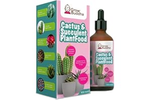 GROW BUDDHA Cactus & Succulent Food Fertiliser– Liquid Concentrated Fertiliser for Healthy Cactus & Succulent 100 ml – Vigorous growth with strong root – Suitable for all kinds of Cacti & Succulent