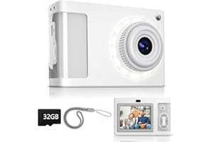 Digital Camera,ARNSSIEN 1080P Vintage Digital Camera for Kids,2.4” Screen Kids Digital Camera with 16 LED Filling Lights, Cheap Digital Camera Gift for Older Kids, Teens, Students, Beginners