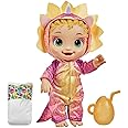 Baby Alive Dino Cuties Doll, Triceratops, Doll Accessories, Drinks, Wets, Triceratops Dinosaur Toy for Kids Ages 3 Years and Up, Blonde Hair