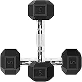 Balelinko Rubber Grip Coated Dumbbell Cast Iron Weight Non-Slip Handle - 1.4-45.4 kg for Exercises - Strength Training Supplement