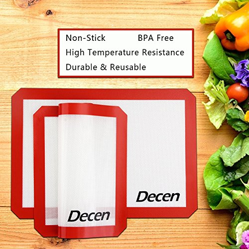 Decen Silikon Backmatte 2 Stück (Größe: 16.5″ x 11.6″) - 2