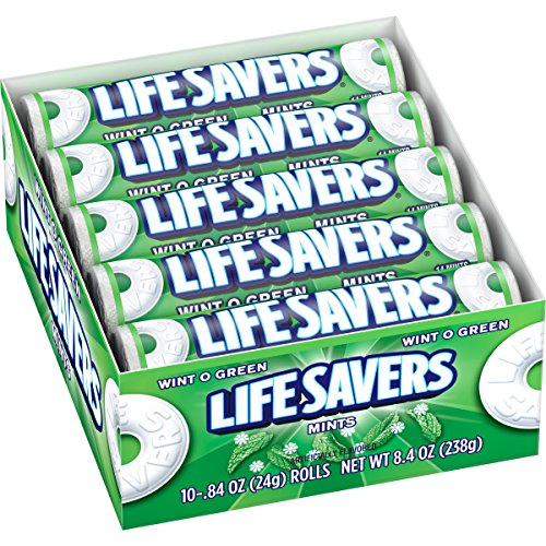 LifeSavers Wint-O-Green Mints, 0.84-Ounce Rolls (Pack of 20)