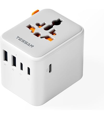SKROSS PRO Light Reiseadapter – Universell Für über 100 Länder, Mit Schuko-Steckdose, Bis 1575 W, Inkl. Sicherung Für Sicheres Reisen